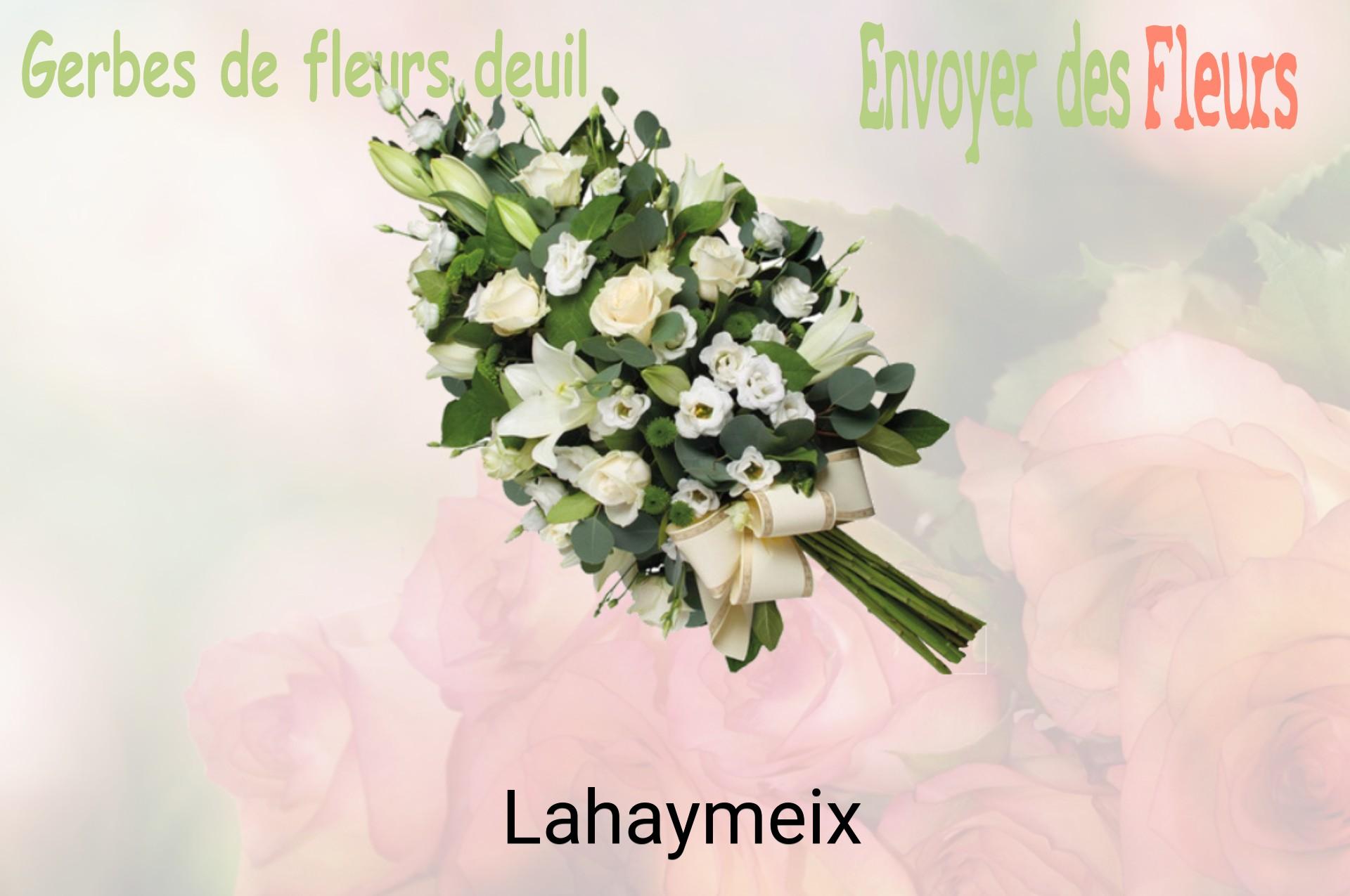 Gerbe de fleurs de deuil livrée à Lahaymeix